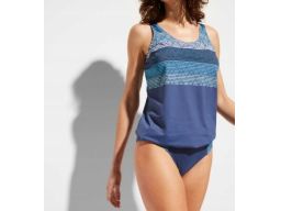 B.P.C klasyczne tankini w niebieskie paski z figami z wyższym stanem 4