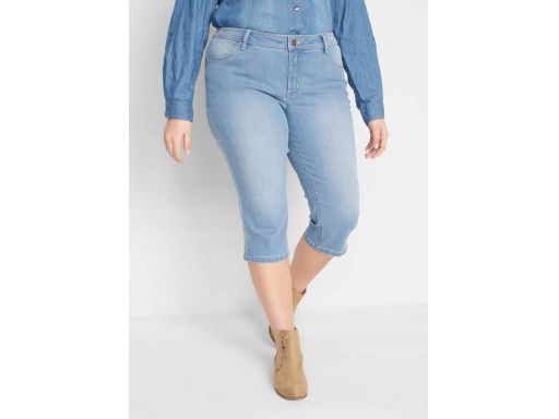 B.P.C jeansowe spodnie capri damskie JASNY JEANS r.50
