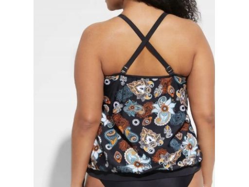 B.P.C czarne tankini w kolorowe wzory 38