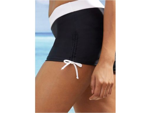 B.P.C bikini z szortami czarne z białymi wstawkami 40 (80C)