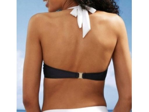 B.P.C bikini z szortami czarne z białymi wstawkami 40 (80C)