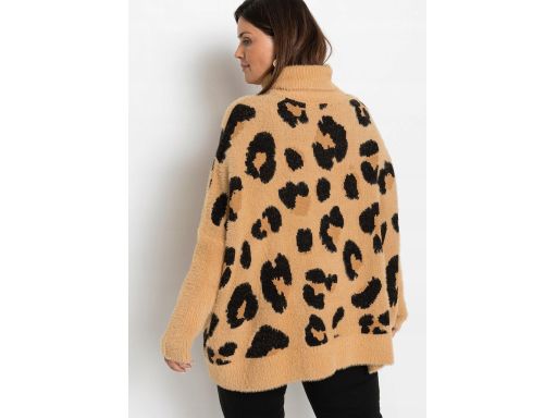 B.P.C sweter z golfem oversize w cętki ^44/46