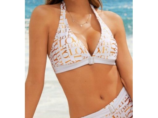 B.P.C bikini białe ze złotymi napisami 46.