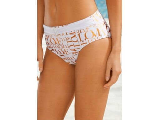 B.P.C bikini białe ze złotymi napisami 38.