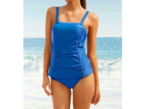 B.P.C tankini szafirowe z marszczeniem 42.