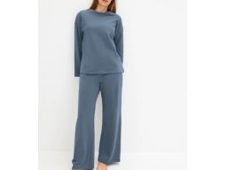 B.P.C niebieska bluza basic damska r.44/46