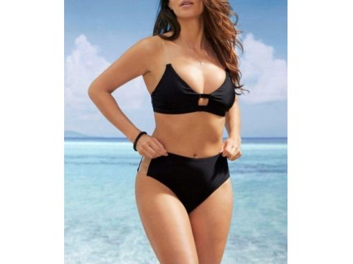B.P.C bikini czarne z przezroczystymi paskami 38.