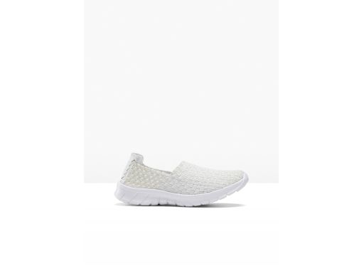 B.P.C buty wsuwane damskie jasnoszare z połyskującą nitką r.42