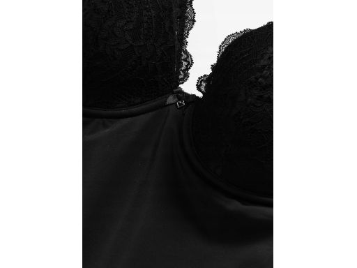 B.P.C top czarny z biustonoszem koronkowym r.90B