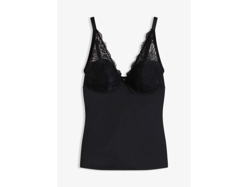 B.P.C top czarny z biustonoszem koronkowym r.90B