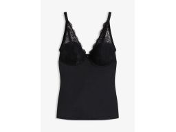 B.P.C top czarny z biustonoszem koronkowym r.90B