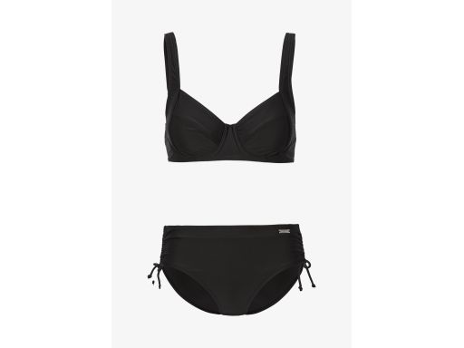 Lascana Bikini czarne, miszeczki z fiszbinami 48B