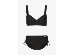 Lascana Bikini czarne, miszeczki z fiszbinami 48B