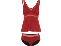 B.P.C kasztanowe tankini z figami 48.