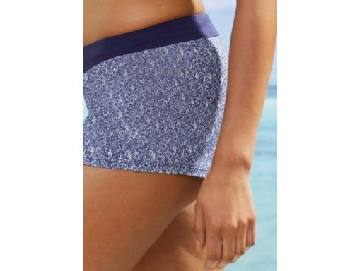 B.P.C bikini granatowo-białe we wzorki bustier z szortami 46.