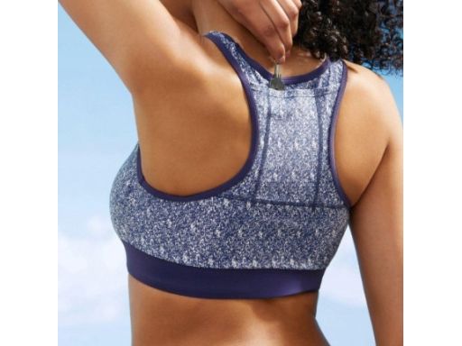 B.P.C bikini granatowo-białe we wzorki bustier z szortami 46.