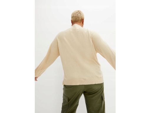 B.P.C beżowy sweter z zatrzaskami 44/46.