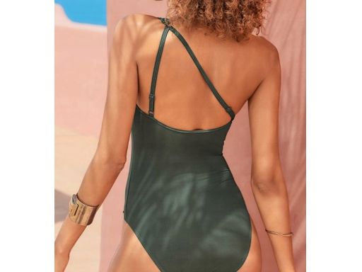 Bruno Banani kostium kąpielowy oliwkowy na jedno ramię 40 C/D