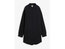 B.P.C długa bluzka koszulowa muślinowa czarna oversize 54.