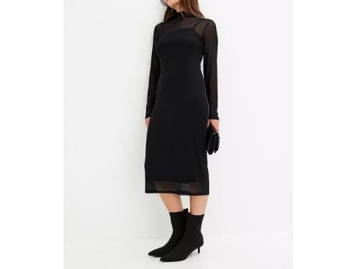 B.P.C sukienka siateczkowa z podszewką midi r.40/42