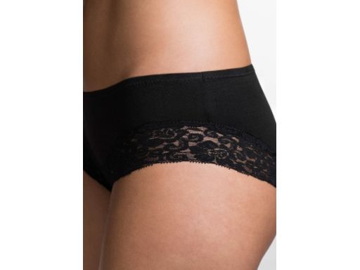 B.P.C. 3-pak majtki figi panty czarne z koronką 44/46.