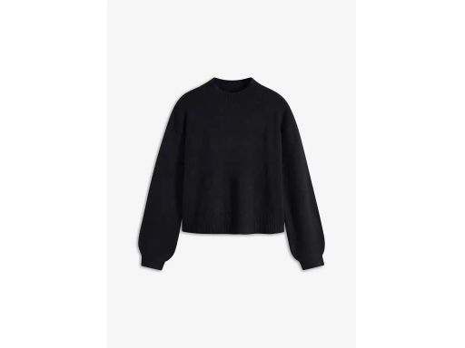 B.P.C sweter czarny z małym półgolfem 48/50.
