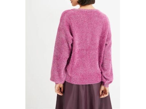 B.P.C sweter ze srebrną nitką fiolet 40/42.