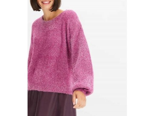 B.P.C sweter ze srebrną nitką fiolet 40/42.
