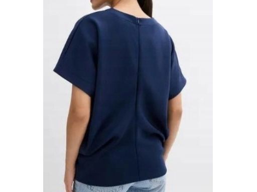 B.P.C granatowa bluzka z zaznaczoną talią oversize r.40/42