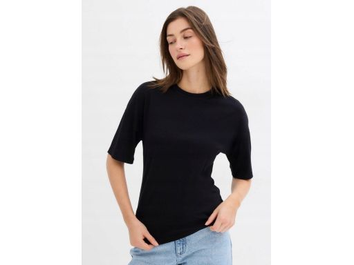 B.P.C t-shirt czarny z zamkiem na plecach r.36/38