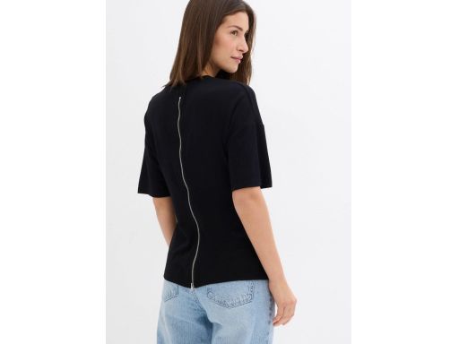 B.P.C t-shirt czarny z zamkiem na plecach r.36/38