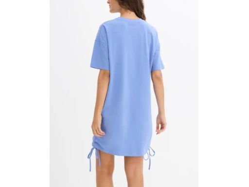 B.P.C sukienka shirtowa niebieska z troczkami r.40/42
