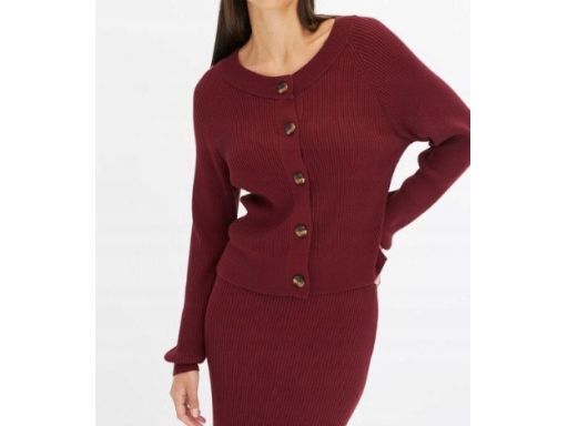 B.P.C sweter bordowy rozpinany 48/50.