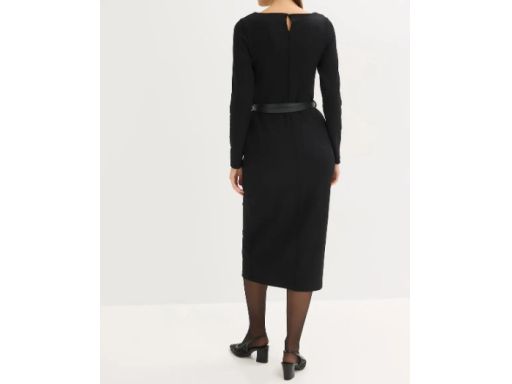 B.P.C sukienka midi czarna z paskiem r.48/50