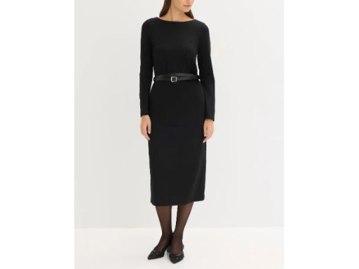 B.P.C sukienka midi czarna z paskiem r.48/50