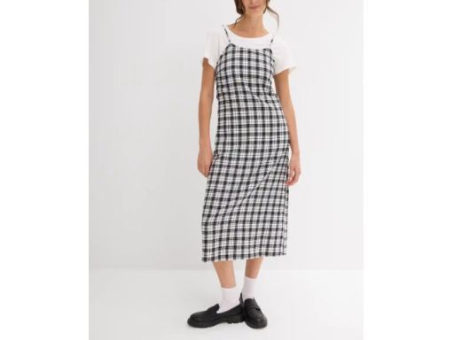 B.P.C sukienka flanelowa w kratę r.44