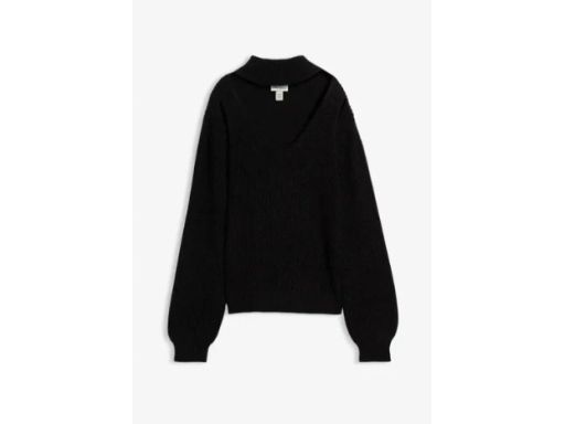 B.P.C sweter czarny z wycięciami 44/46.