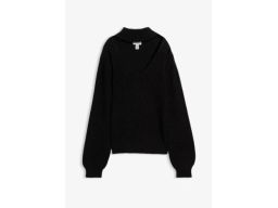 B.P.C sweter czarny z wycięciami 44/46.