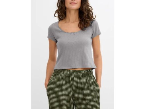 B.P.C t-shirt szary haftem i kokardką r.44/46