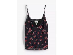B.P.C top siateczkowy czarny w kiwaty r.48/50