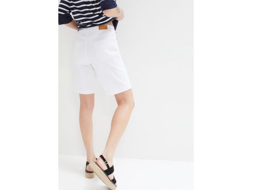 B.P.C jeansowe bermudy damskie białe stretch ^50