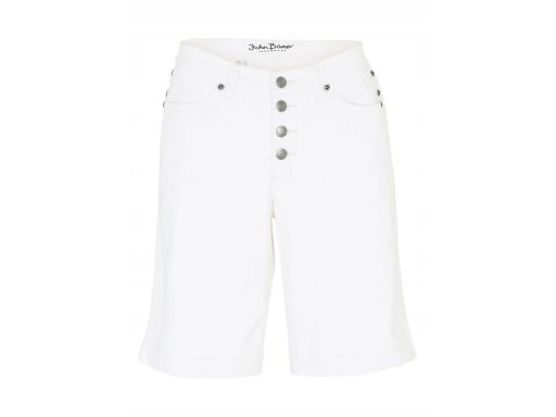 B.P.C jeansowe bermudy damskie białe stretch ^50