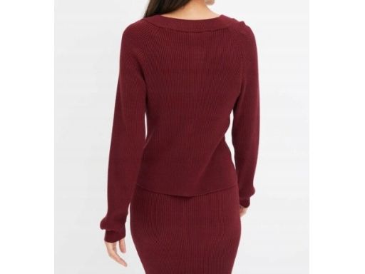 B.P.C sweter bordowy rozpinany 36/38.