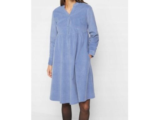 B.P.C sztruksowa sukienka indigo w fasonie A 40.