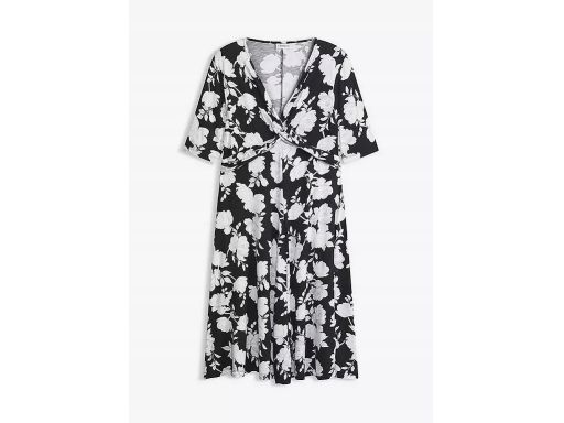 B.P.C Sukienka w kwiaty czarna r.44/46