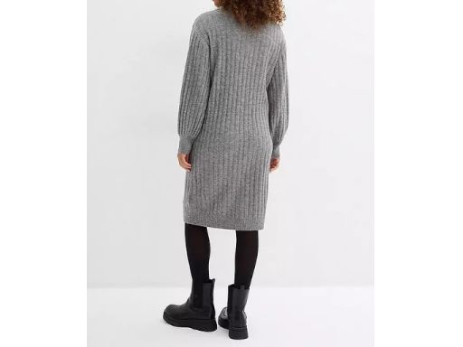 B.P.C sukienka dzianinowa szara midi r.36/38