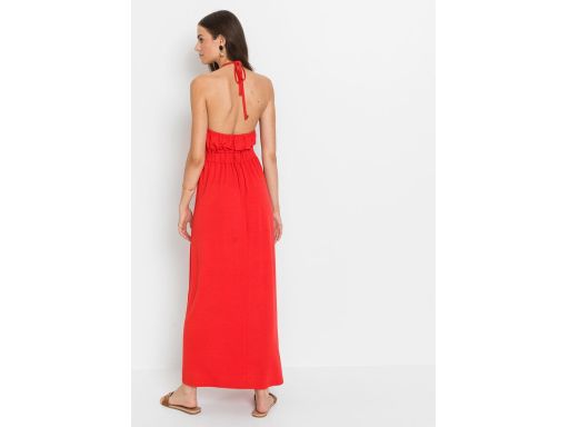 B.P.C letnia sukienka maxi czerwona r.32/34