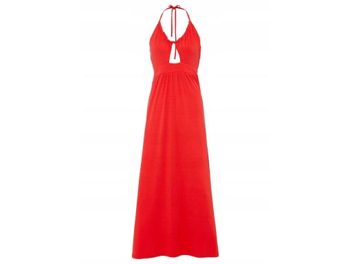 B.P.C letnia sukienka maxi czerwona r.32/34