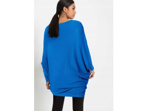 B.P.C sweter z asymetrycznym dołem niebieski ^48/50