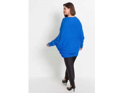 B.P.C sweter z asymetrycznym dołem niebieski ^48/50
